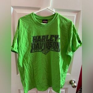 Harley-Davidson Vibrant Green Tee Sz XL